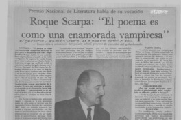 Roque Scarpa: "el poema es como una enamorada vampiresa" : [entrevistas]