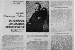 Ramón Sotomayor Valdés historiador, diplomático y hombre público
