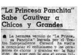 La princesa Panchita" sabe cautivar a chicos y grandes : [entrevista]