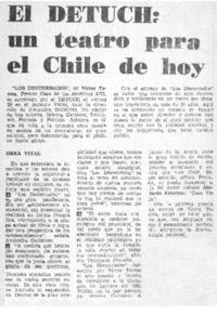 El DETUCH: un teatro para el Chile de hoy