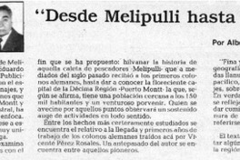 "Desde Melipulli hasta Puerto Montt"