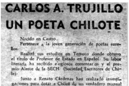 Carlos A. Trujillo un poeta chilote.