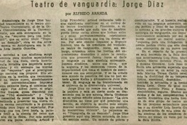 Teatro de vanguardia: Jorge Díaz