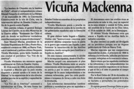 Vicuña Mackenna y la independencia cubana
