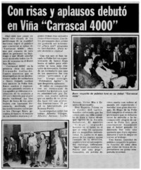 Con risas y aplausos debutó en Viña "Carrascal 4000".