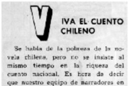 Viva el cuento chileno