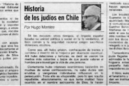 Historia de los judíos en Chile