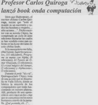 Profesor Carlos Quiroga lanzó book onda computación