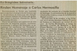 Rinden homenaje a Carlos Hermosilla.