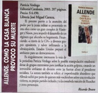 Allende: como la casa blanca provoco su muerte