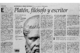 Platón, filósofo y escritor : [entrevistas]