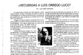 ¿Recuerdas a Luis Orrego Luco?