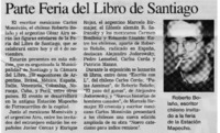 Parte Feria del Libro de Santiago.
