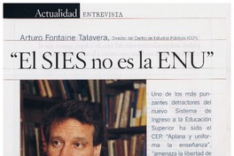 "El SIES no es la ENU" : [entrevista]