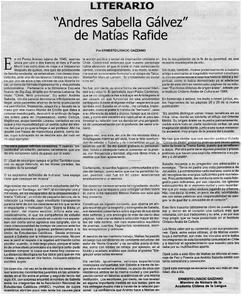 Andres Sabella Gálvez de Matías Rafide
