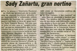 Sady Zañartu, gran nortino