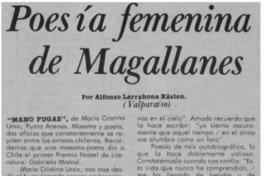 Poesía femenina de Magallanes