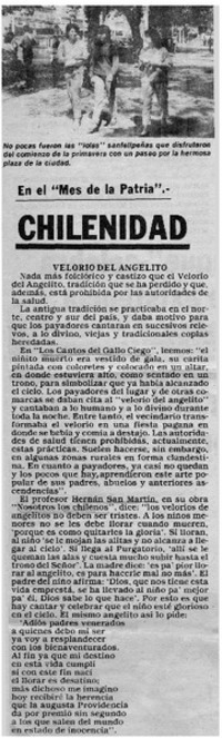 Chilenidad : Velorio del Angelito