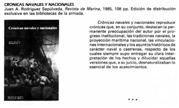 Crónicas navales y nacionales.