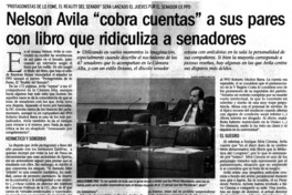 Nelson Ávila "cobra cuentas" a sus pares con libro que ridiculiza a senadores
