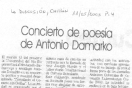 Concierto de poesía de Antonio Damarko