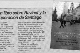 Lanzan libro sobre Ravinet y la recuperación de Santiago
