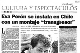 Eva Perón se instala en Chile con un montaje "transgresor"
