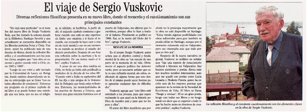 El viaje de Sergio Vuskovic.