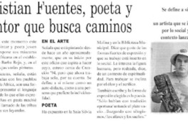 Cristian Fuentes, poeta y pintor que busca caminos.