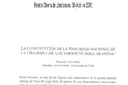 La construcción de la identidad nacional en la lira popular: los versos de Rosa Araneda