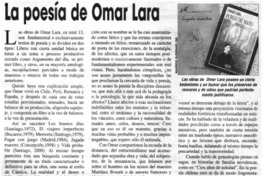La poesía de Omar Lara