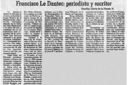 Francisco Le Dantec : periodista y escritor