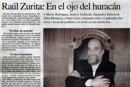 Raúl Zurita: en el ojo del huracán.