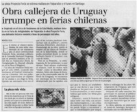 Obra callejera de Uruguay irrumpe en ferias chilenas