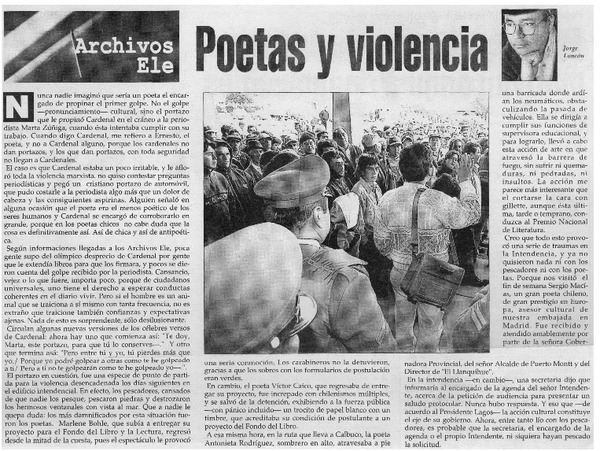 Poetas y violencia