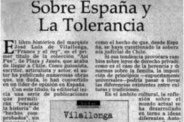 Sobre España y La Tolerancia.