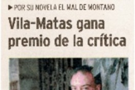 Vila-Matas gana premio de la crítica.