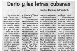 Darío y las letras cubanas