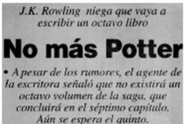 No más Potter
