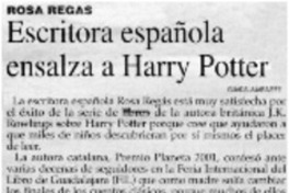 Escritora española ensalza a Harry Potter