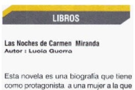 Las Noches de Carmen Miranda.