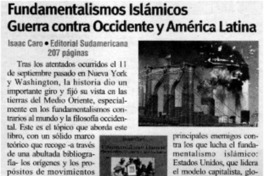 Fundamentalismos Islámicos guerra contra Occidente y América Latina.