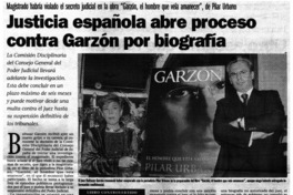 Justicia española abre proceso contra Garzón por biografía.