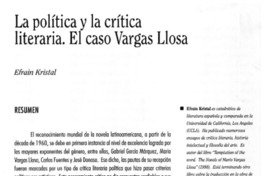 La política y la crítica literaria. El caso Vargas Llosa