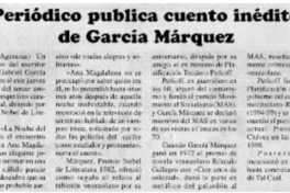 Periódico publica cuento inédito de García Márquez.