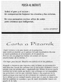 Carta a Pizarnik