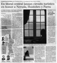 En litoral central lanzan circuito turístico en honor a Neruda, Huidobro y Parra