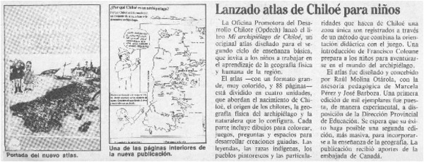 Lanzado atlas de Chiloé para niños.