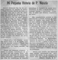Mi pequeña historia de P. Neruda