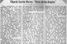 Edgardo Garrido Merino: "María de los Angeles"